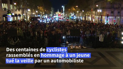 Paris: rassemblement en hommage au cycliste tué par un automobiliste