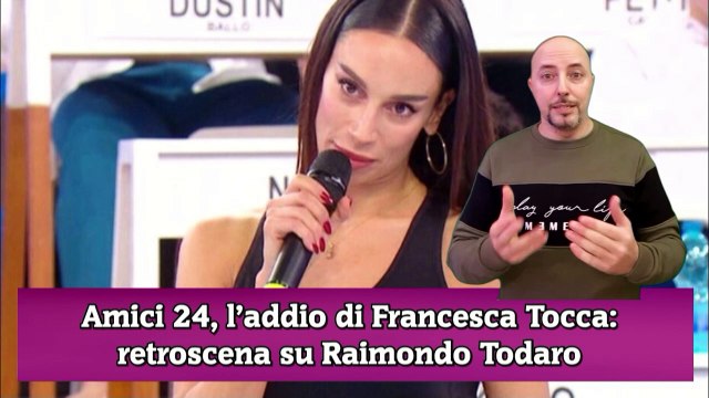 Amici 24, l’addio di Francesca Tocca retroscena su Raimondo Todaro
