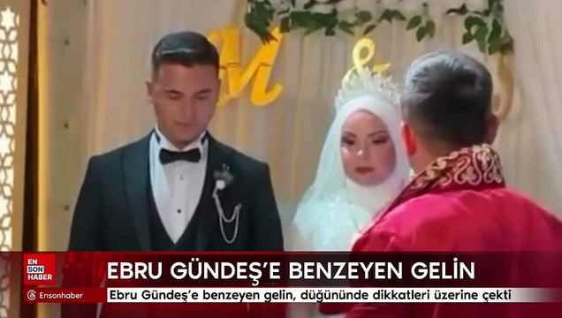Ebru Gündeş’e benzeyen gelin, düğününde dikkatleri üzerine çekti