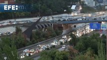 La lluvia complica el tráfico en Madrid