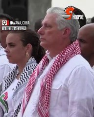 Cuban President Marches for Palestine