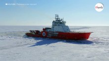 Marineros ven algo raro en mitad del hielo Ártico: deciden subirlo a bordo (Vídeo)
