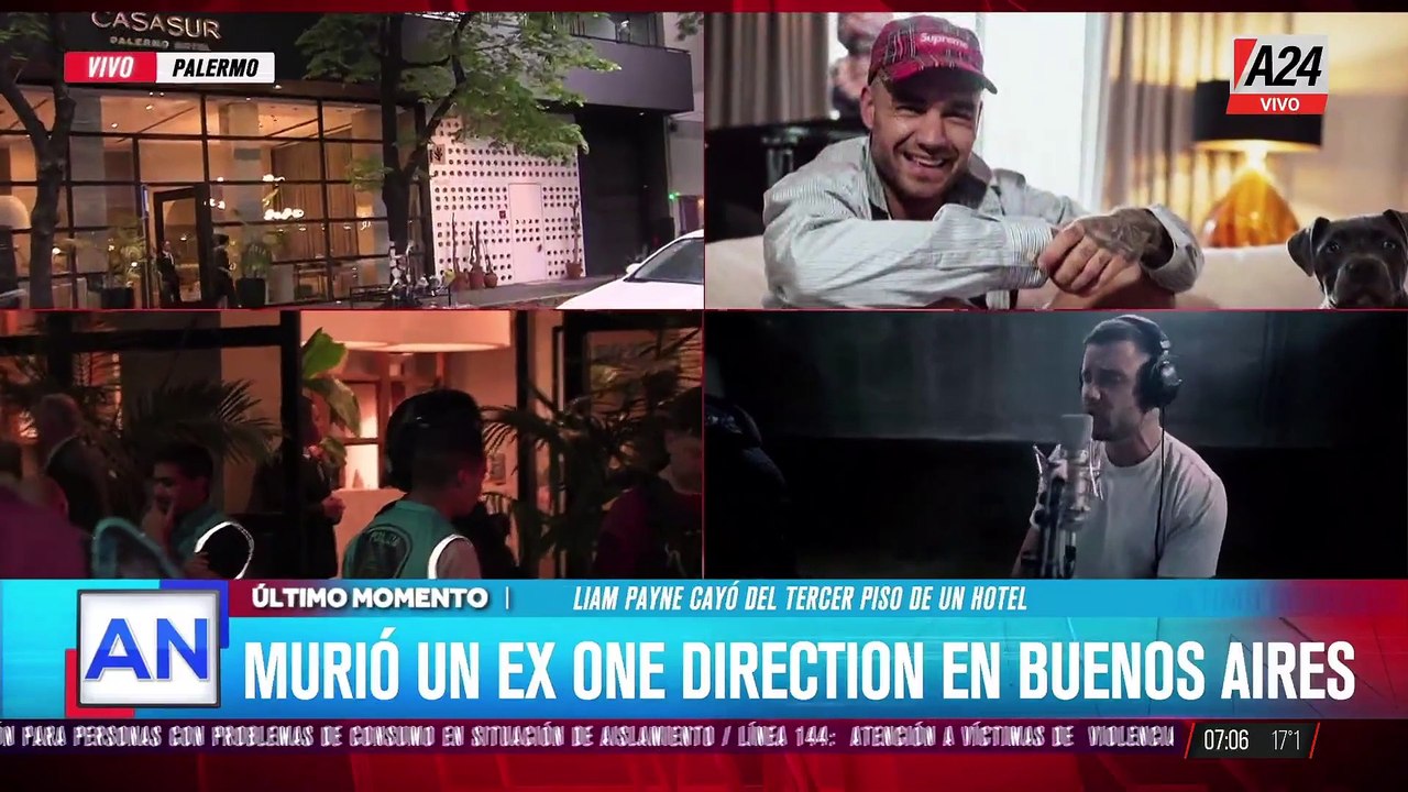 Trágica muerte: Liam Payne cayó desde un tercer piso de un hotel de Palermo