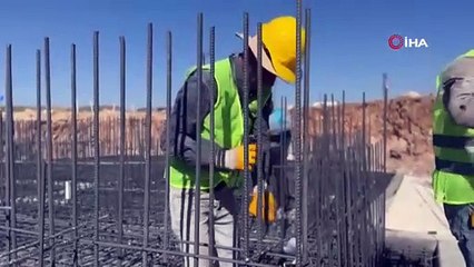 Suriye sınırına deprem konutu inşa ediliyor