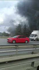 Hasdal Kavşağında Göğe Yükselen Duman Vatandaş Kamerasına Yansıdı