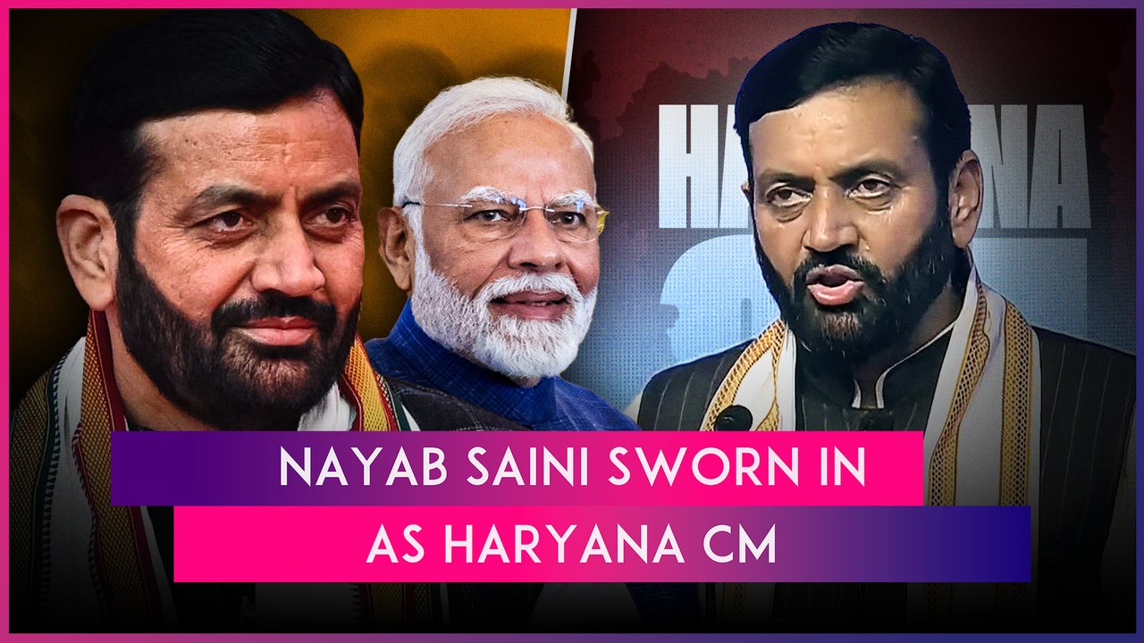 Nayab Singh Saini, BJP’s OBC Face, Takes Oath As Haryana CM, PM Modi Attends Swearing-In Ceremony