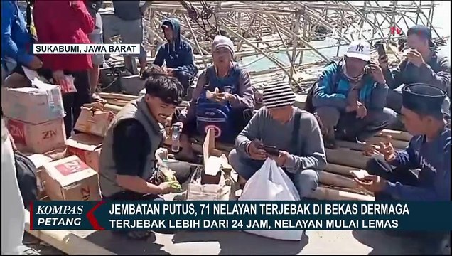 Jembatan Putus, 71 Nelayan di Sukabumi Jawa Barat Terjebak di Bekas Dermaga, 3 Orang Hilang