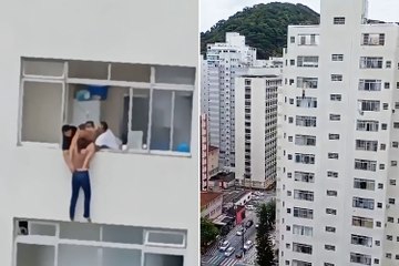 Cleaner Dangles from 16th Floor, Rescued 🚒