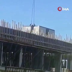 Vincin Halatına Oturdu Yandaki İnşaata Geçti!