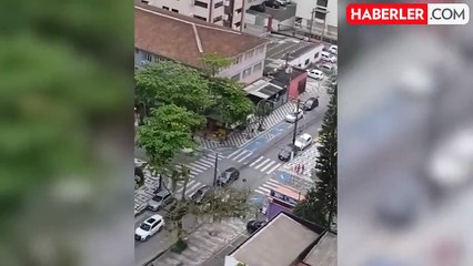 Brezilya'da 16. katta asılı kalan kadını komşular kurtardı