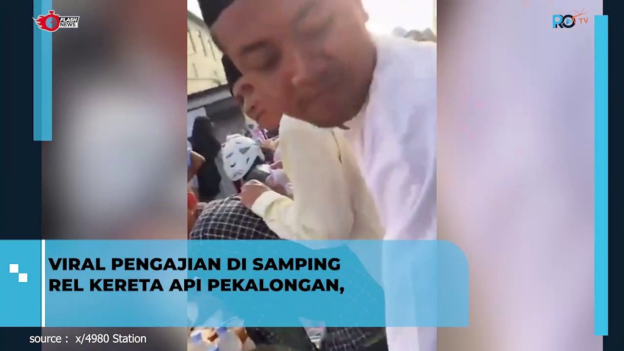 Viral Pengajian di Dekat Rel Kereta Pekalongan