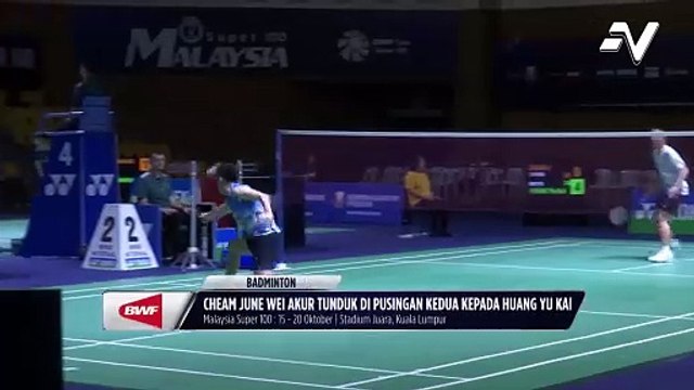 Perjalanan Cheam June Wei terhenti di pusingan ke-2 Kejohanan Terbuka Malaysia Super 100