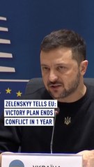 Zelenskyy tells EU: Victory plan ends conflict in 1 year
