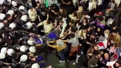 Taksim'de olaylı İsrail protestosu: Çok sayıda polis yaralandı