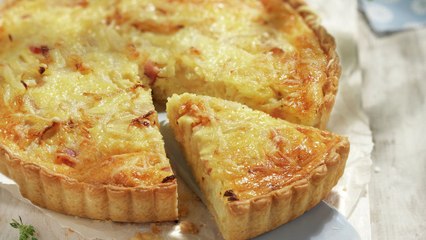 Quiche de beicon y cebolla - Cocina Fácil