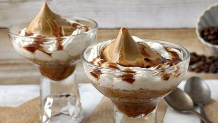 Postre mágico de café fácil, cremoso y solo ¡en 4 minutos! - Cocina Fácil