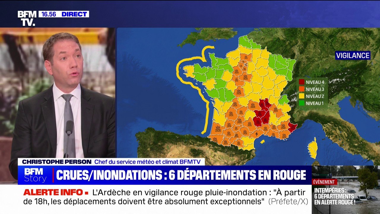Crues, pluie-inondation: Météo France place 40 départements en vigilance orange, six restent en rouge