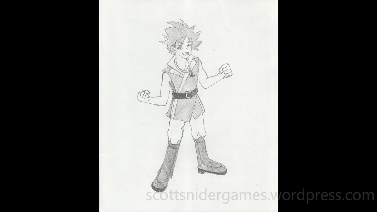 Shonen Hero Pencil Sketch Video #1 (10-17-2024)
