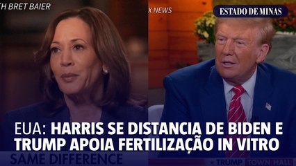 Harris se distancia de Biden; Trump defende fertilização in vitro