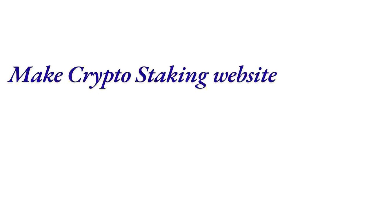 Make Crypto Staking website Token Staking website video Dailymotion