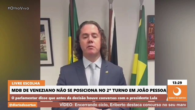 MDB não cita apoio no 2º turno em João Pessoa, mas Veneziano deixa brecha e garante que Queiroga “não”