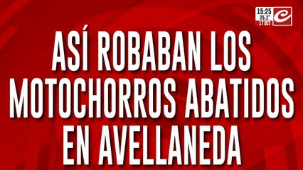Así robaban los motochorros abatidos en Avellaneda