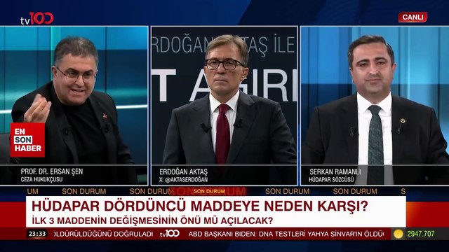 HÜDAPAR Sözcüsü Ramanlı'dan Ersan Şen'e Hitler benzetmesi