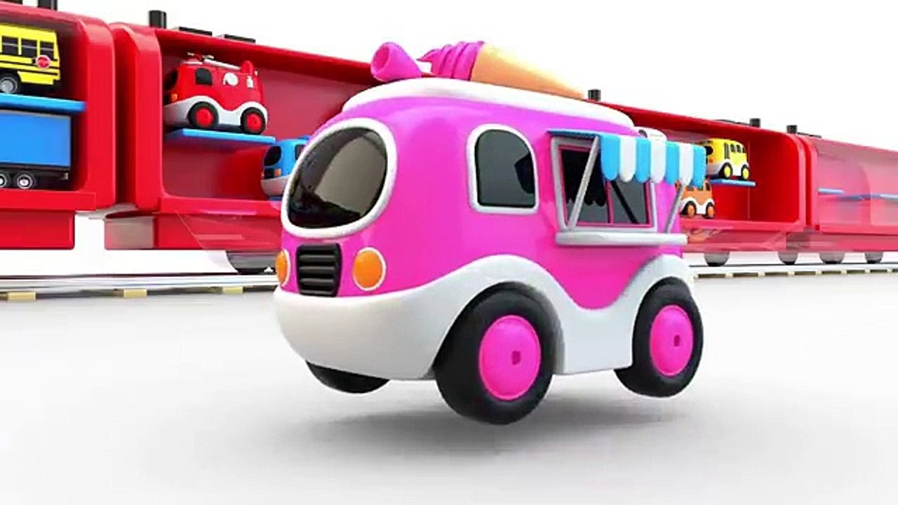 Colors for Children with Train Transporter Toy Street Vehicles