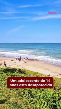 Amigos são arrastados pela correnteza; menino de 14 anos desapareceu