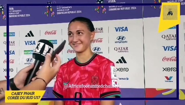 Coupe du Monde Féminine U17 République Dominicaine #CoréeduSud : La déclaration de Casey Phair qui a marqué le but de l'égalisation sur penalty face à la Colombie 1️⃣-1️⃣