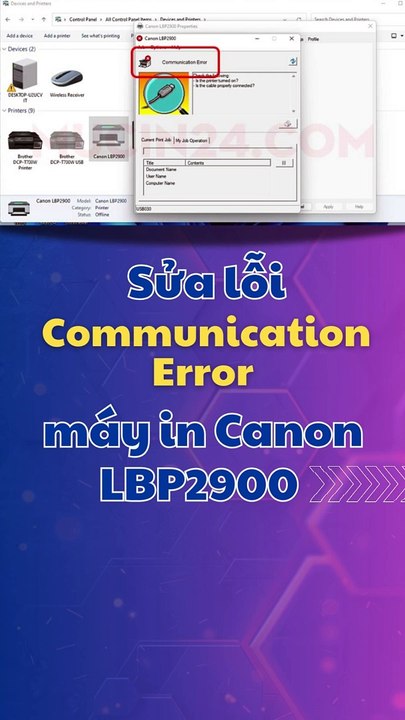 Sửa lỗi Canon 2900 Communication Error  I Fixed Canon 2900 Communication Error and You Can Too #sửalỗi #canon #canon2900 #communication #error #communicationError
