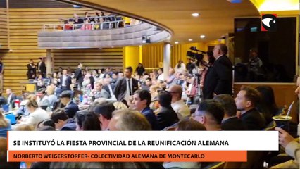 Se instituyó la Fiesta Provincial de la Reunificación Alemana