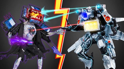 Tri Titan & Zombie TV Man  Who Will Win This Epic Battle?