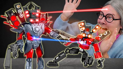 TV Men vs. Grandma: Can LEGO Skibidi Titans Protect Me From the Evil?  The Ultimate Showdown!
