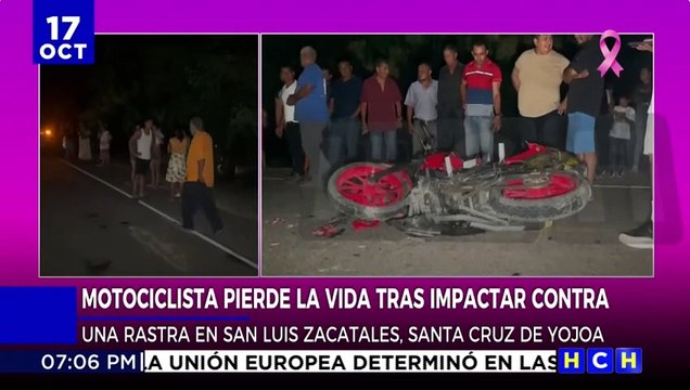 Motociclista perece en accidente vial en Santa Cruz de Yojoa