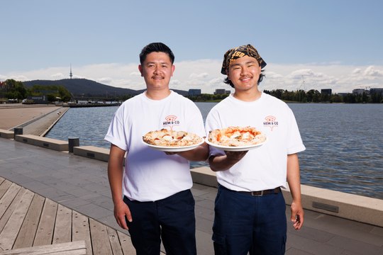 World-class pizza beside Lake Burley Griffin