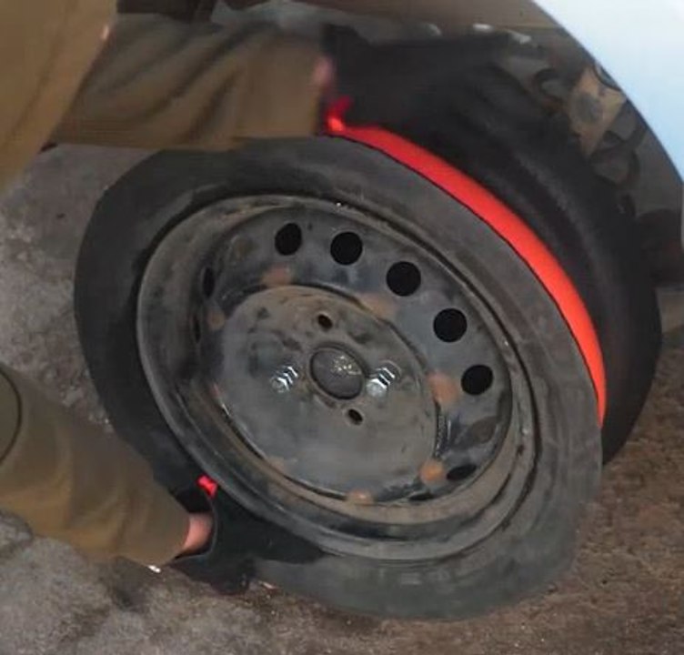 Upgrading tires with pool noodles!