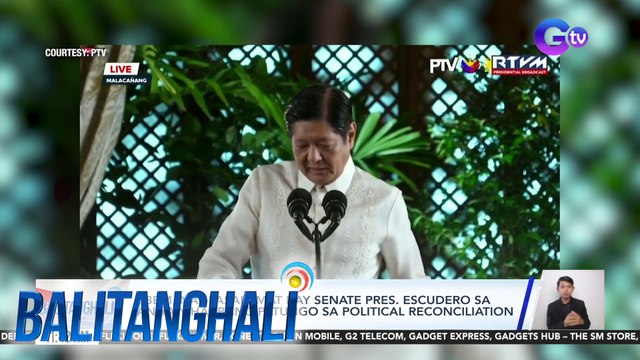 PBBM, nagpasalamat kay Senate Pres. Escudero sa aniya'y hakbang patungo sa politcal reconciliation | Balitanghali