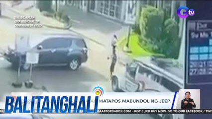 Guwardiya, sugatan matapos mabundol ng jeep | Balitanghali
