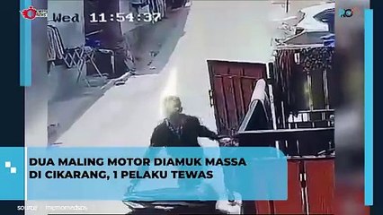 Detik-detik Maling Motor Kepergok Hingga Diamuk Massa