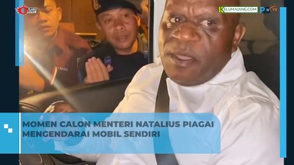 Momen Calon Menteri Natalius Piagai Mengendarai Mobil Sendiri