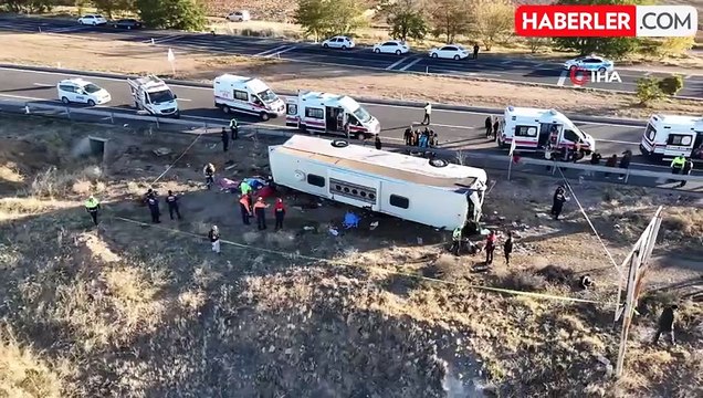Aksaray-Ankara karayolunda otobüs şarampole devrildi, ilk belirlemelere göre 6 ölü ve çok sayıda yaralı olduğu öğrenildi
