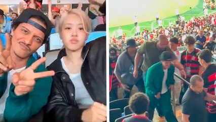 Bruno Mars presente en el clásico Flamengo vs. Fluminense en el estadio Maracaná de Brasil