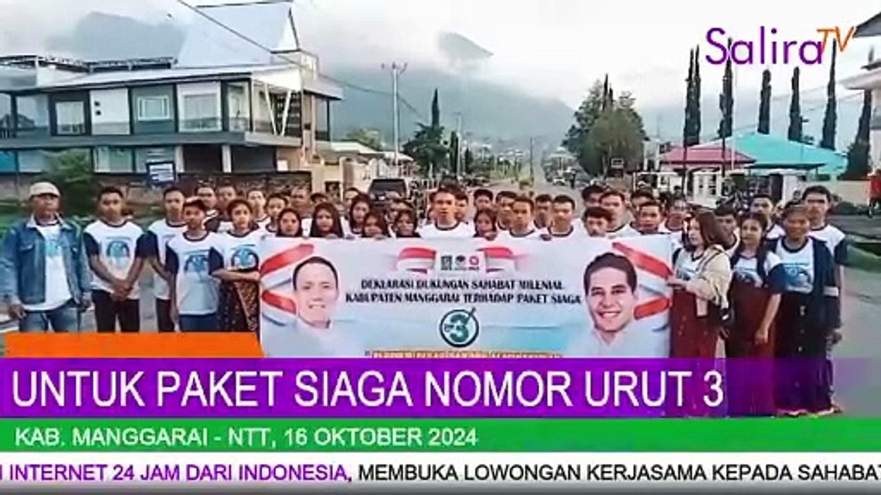 Milenial Manggarai Deklarasikan Dukungan untuk Paket SIAGA - Nomor Urut 3