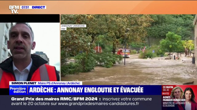 On aura besoin du soutien de l'État : le maire d'Annonay en Ardèche évoque les dégâts après les innondations
