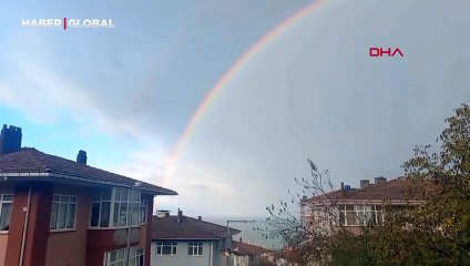 Zonguldak'ta çifte gökkuşağı görüntülendi