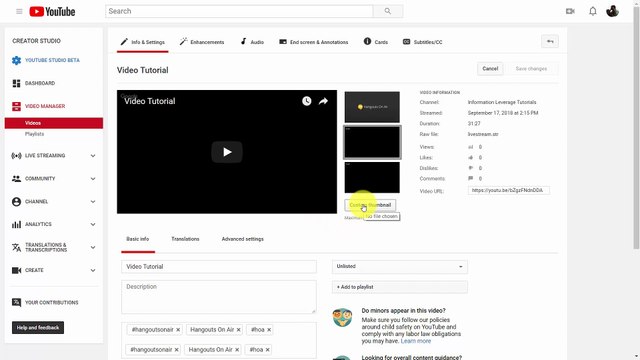 11 - Thumbnails - Captivate With YouTube Live Advanced Edition