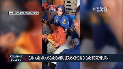 Damkar Makassar Bantu Lepas Cincin Di Jari Perempuan