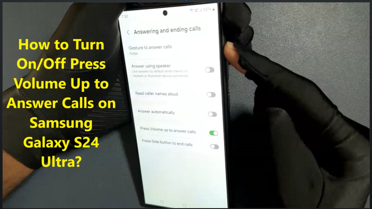 How to Turn On/Off Press Volume Up to Answer Calls on Samsung Galaxy