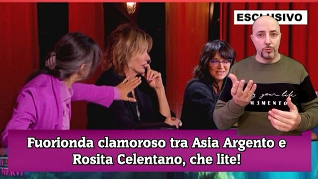 Fuorionda clamoroso tra Asia Argento e Rosita Celentano, che lite!